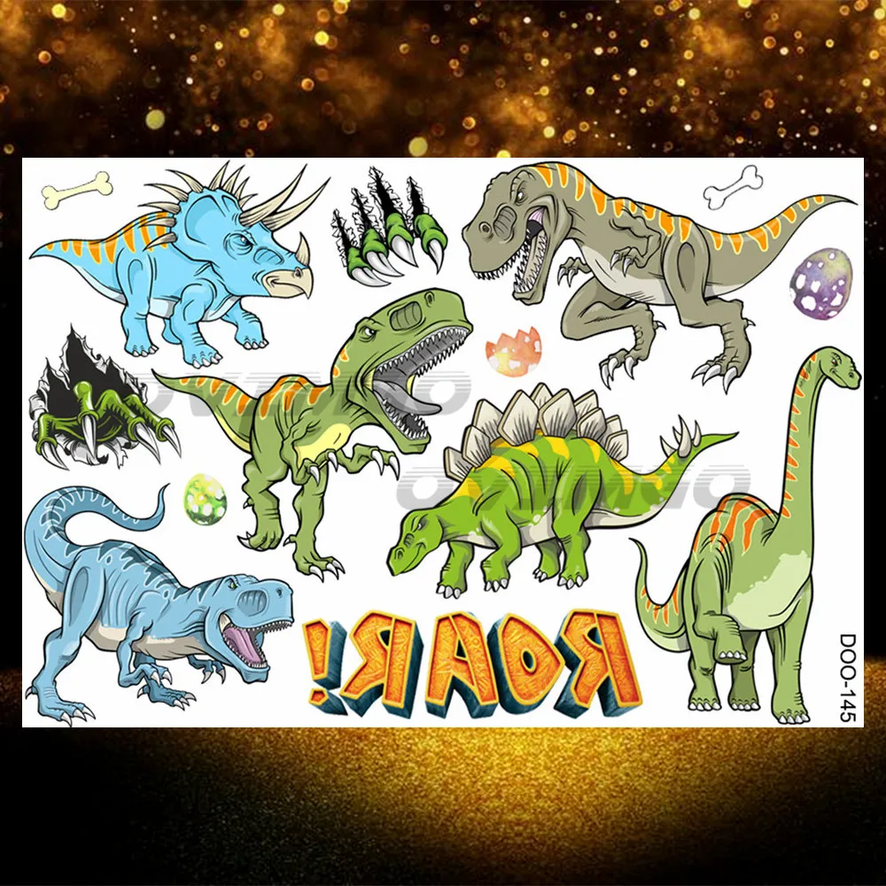 Small Dino Temporary Tattoos Sticker for Children Party