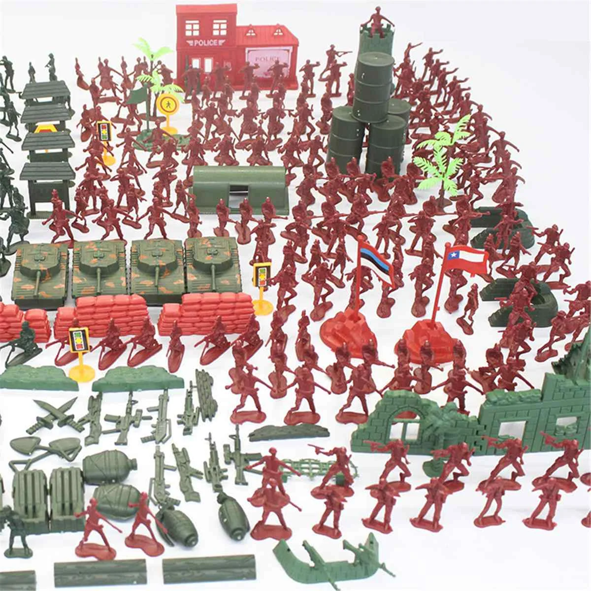 330PCS Military Plastic Model Playset  Soldiers Figures & Accessories Kid  K 