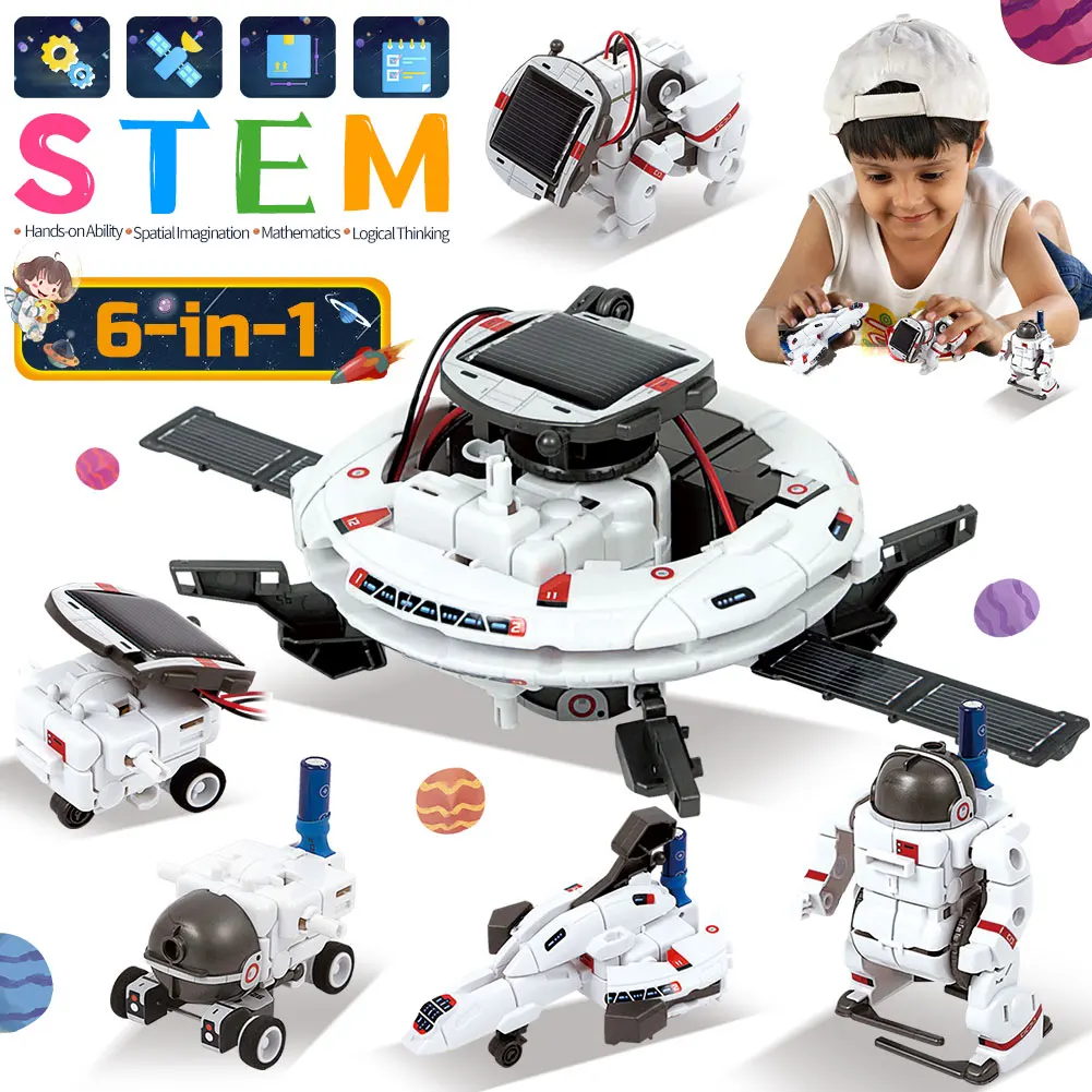 Робот на солнечной батарее STEM Обучающие игрушки наборы для научных технологий