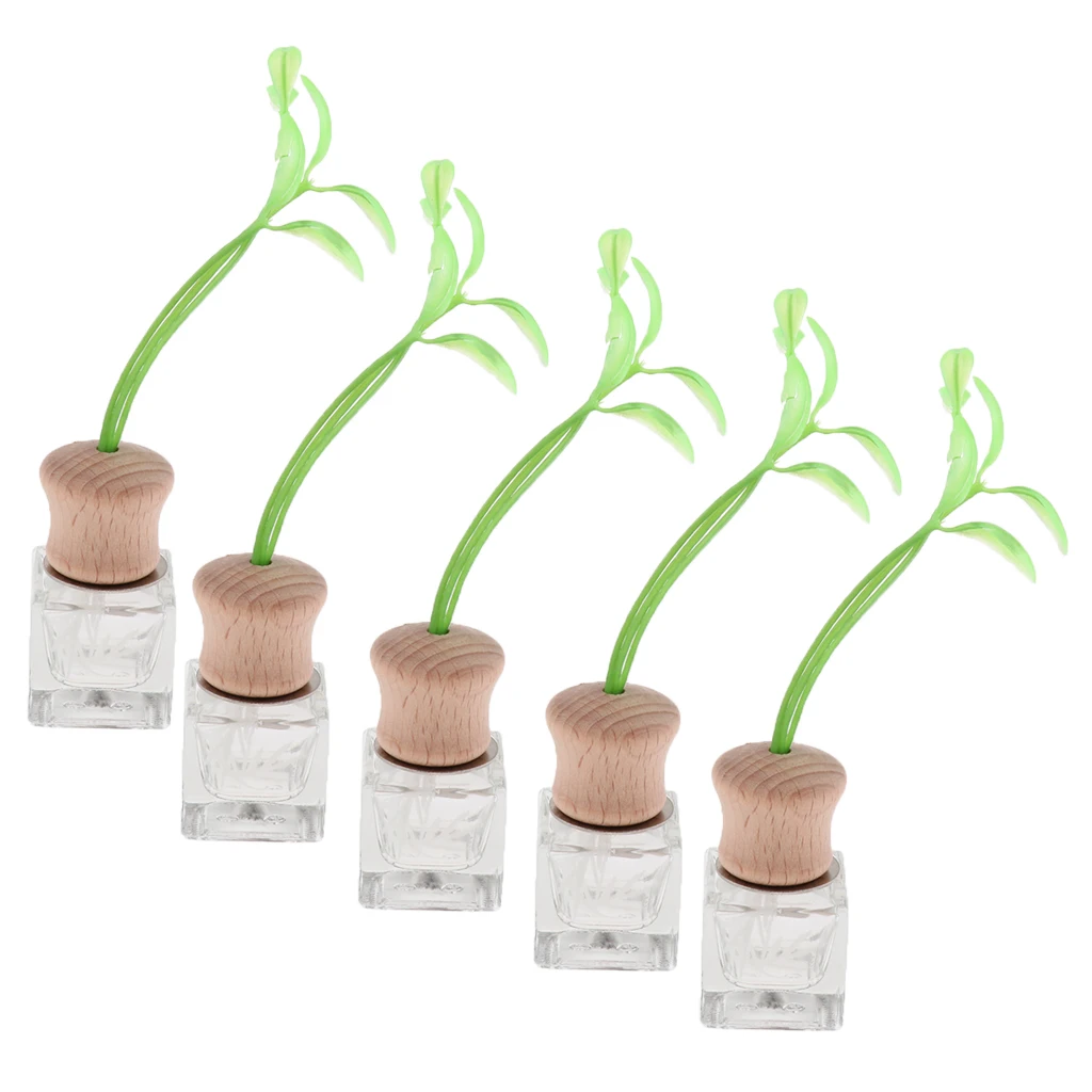 5pcs Vacuum Bottle Travel Glass Bottle Essential Oils Diffuser Fragrance Home Ornaments for Liquid Perfumes Beads Container