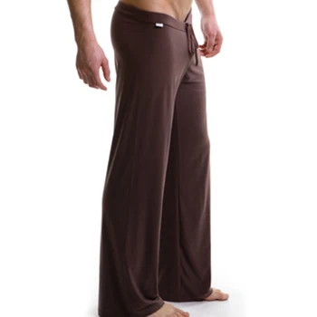 

Men's Casual Long Pants Trousers Loose Home Sport Yoga Fitness Comfortable Men's Trousers Loose Lace-up Trousers Casual Wide-le