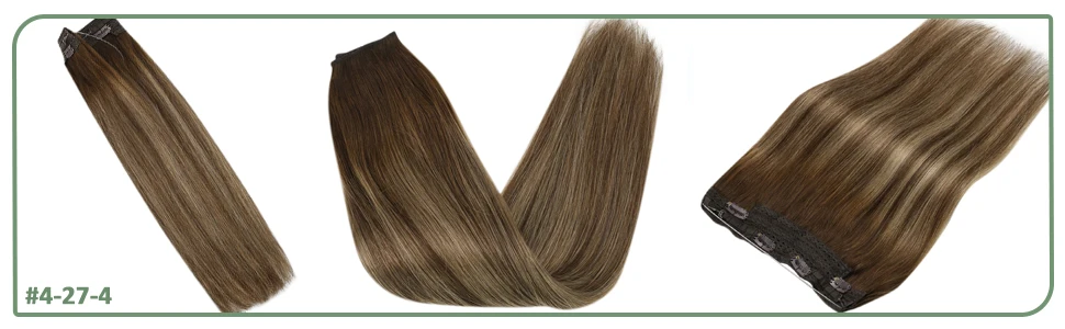 Human Hair Crown Extensions Blonde Hair Extensions Invisible Real Human Hair Double Weft Halo Real Hair Extensions Human Hair