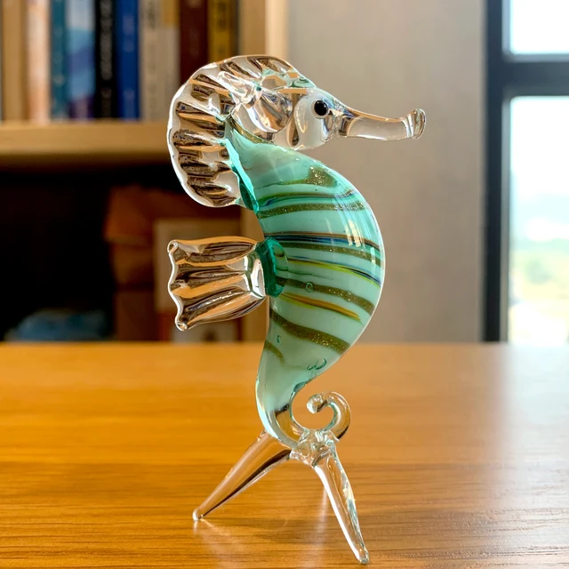 Hand Blown Glass Seahorse Figurines Crystal Animal Craft Collection  Showpiece Glass Sculpture Home Office Fish Tank Decoration - Figurines &  Miniatures - AliExpress