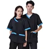 Custom LOGO Pet Shop Groomer Work Clothes Suit Waterproof Anti-static Pet Overalls Salon Barber Hairdresser Apron G1004 4