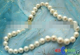 01933 AAA огромный 1" 14 мм белый круглый пресноводный жемчуг ожерелье