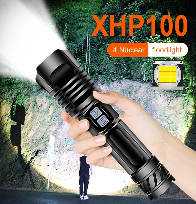 Супер XHP100 самый мощный светодиодный светильник тактический фонарь для вспышки