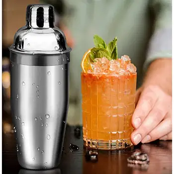 

550ML/750ML Stainless steel shaker set tools Stainless steel 304 high-end 9 pieces cocktail shakers set