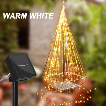 

outdoor led light string 72ft 200LED Rope Light 8 Modes Multicolor for Party Garden Home Festival Decoration Solar String Lights
