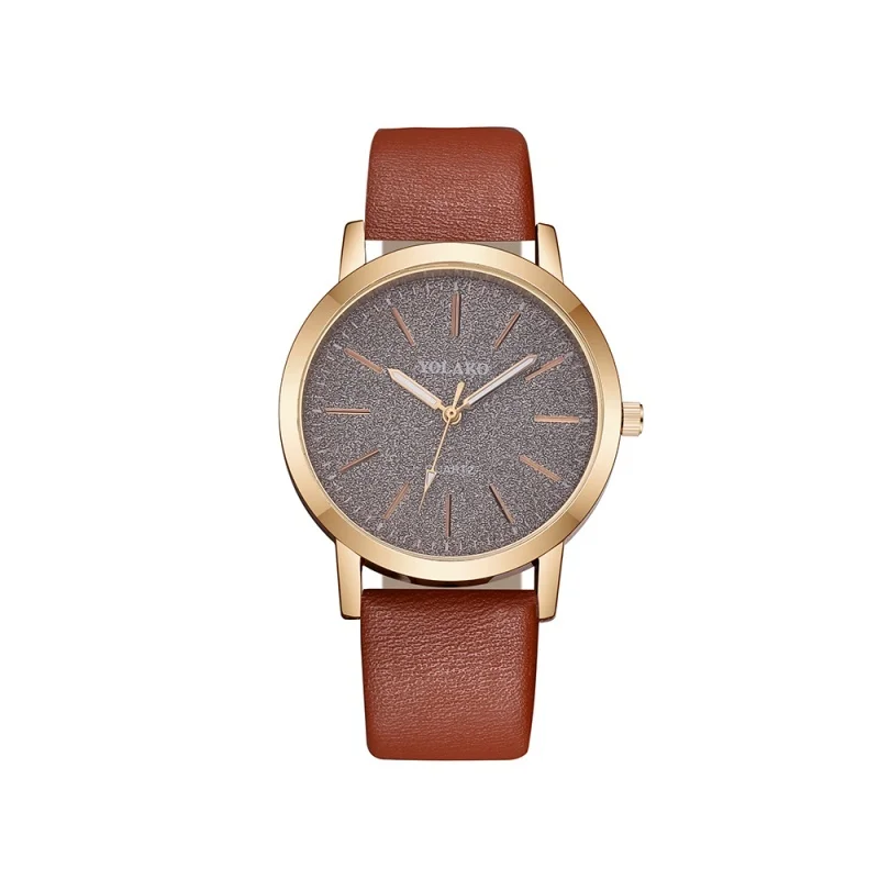 brown watch 1PC Fashion Women Watches Ladies Watch Simple Leather Analog Quartz Wrist Quartz Clock for Womens Montre Femme - Цвет: brown watch
