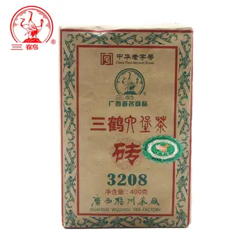 

Three Cranes Sanhe 2014 Liu Pao Tea 3208 Golden Flower Dark Tea China Tea Hei Cha 400g