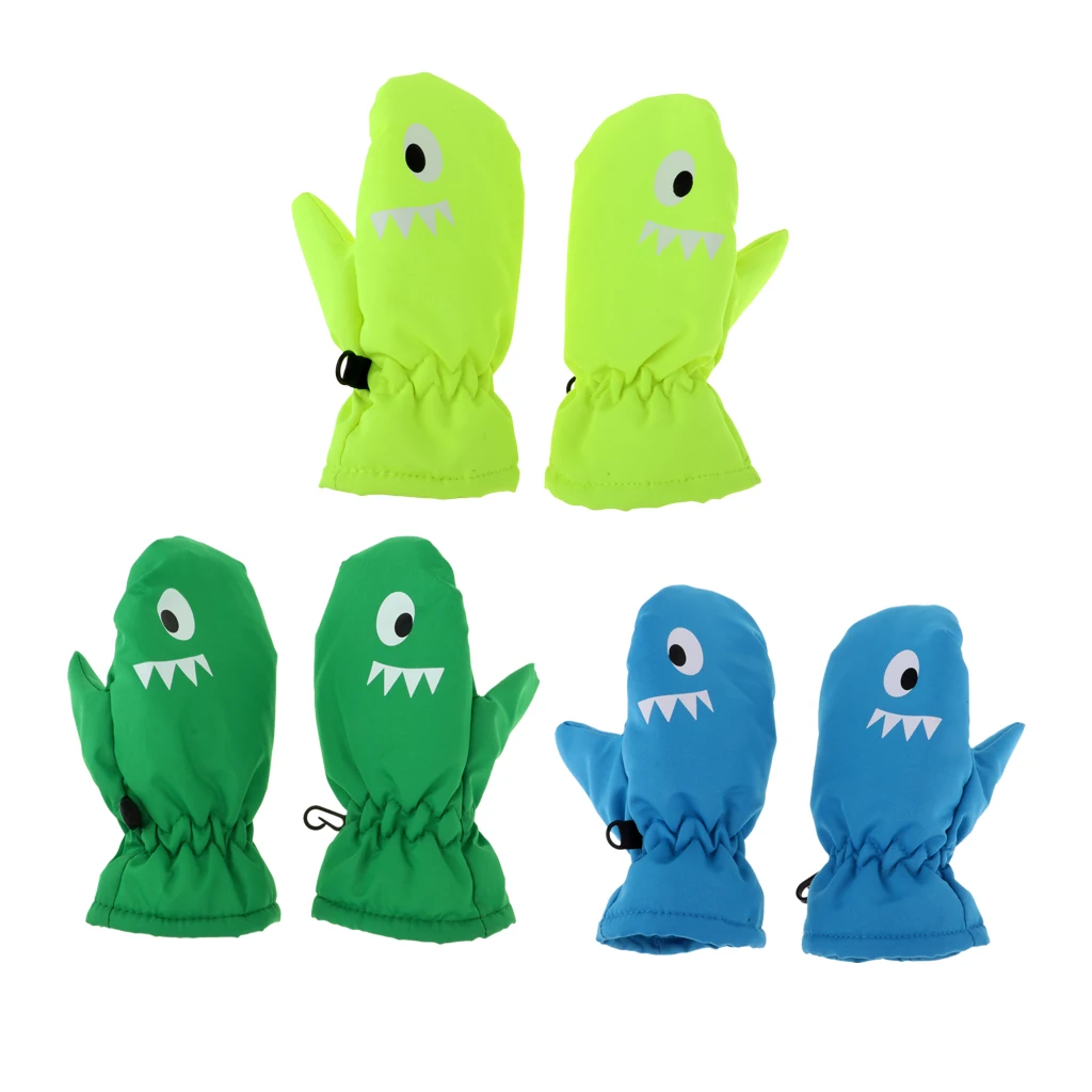 Kids Mittens Gloves Waterproof Anti-Slip Winter Snow Ski Sport Fingers Mitts Child Ski Gloves