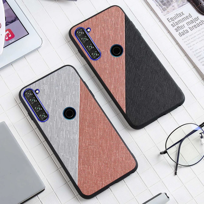 Etui чехол для Xiaomi Redmi Note 8 pro Note8 тканевая ткань Texure Bumper SiIicone мягкий бампер рамка