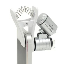 60X мобильный телефон микроскоп для iPhone samsung Xiaomi huawei лупа со светодиодный/УФ-подсветкой для универсальных смартфонов лупы