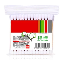 Ватные палочки с двойной головкой для женщин, ватные подушечки для макияжа, наконечники для медицинских деревянных палочек, чистка ушей для носа, инструменты для ухода за здоровьем