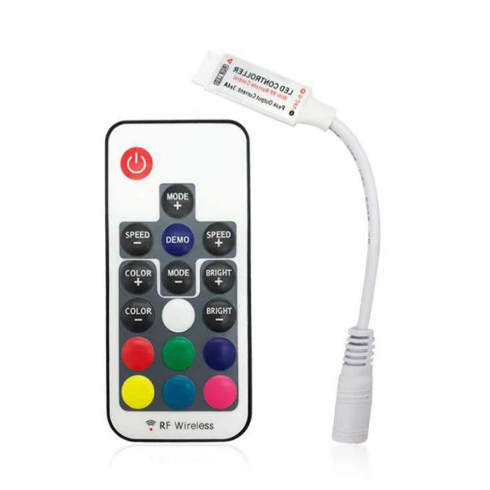 17 клавишный RGB светодиодный контроллер мини RF беспроводной пульт дистанционного