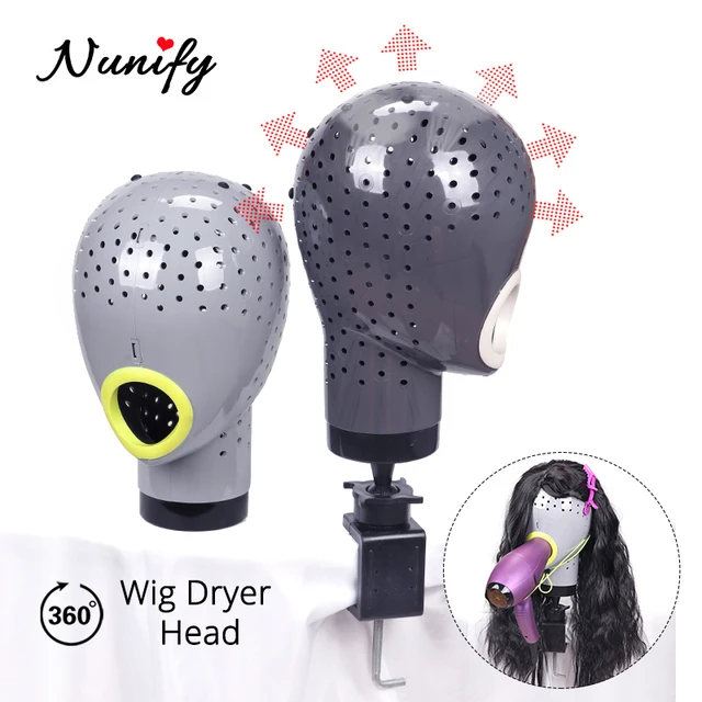 Hair Dryer Fresh Wig Head Dryer Wig Stand Wig Holder Mannequin Head, Drying Wig from Inside to Outside, Quickly, Easily, for Lace Wig Scalp Cap Net