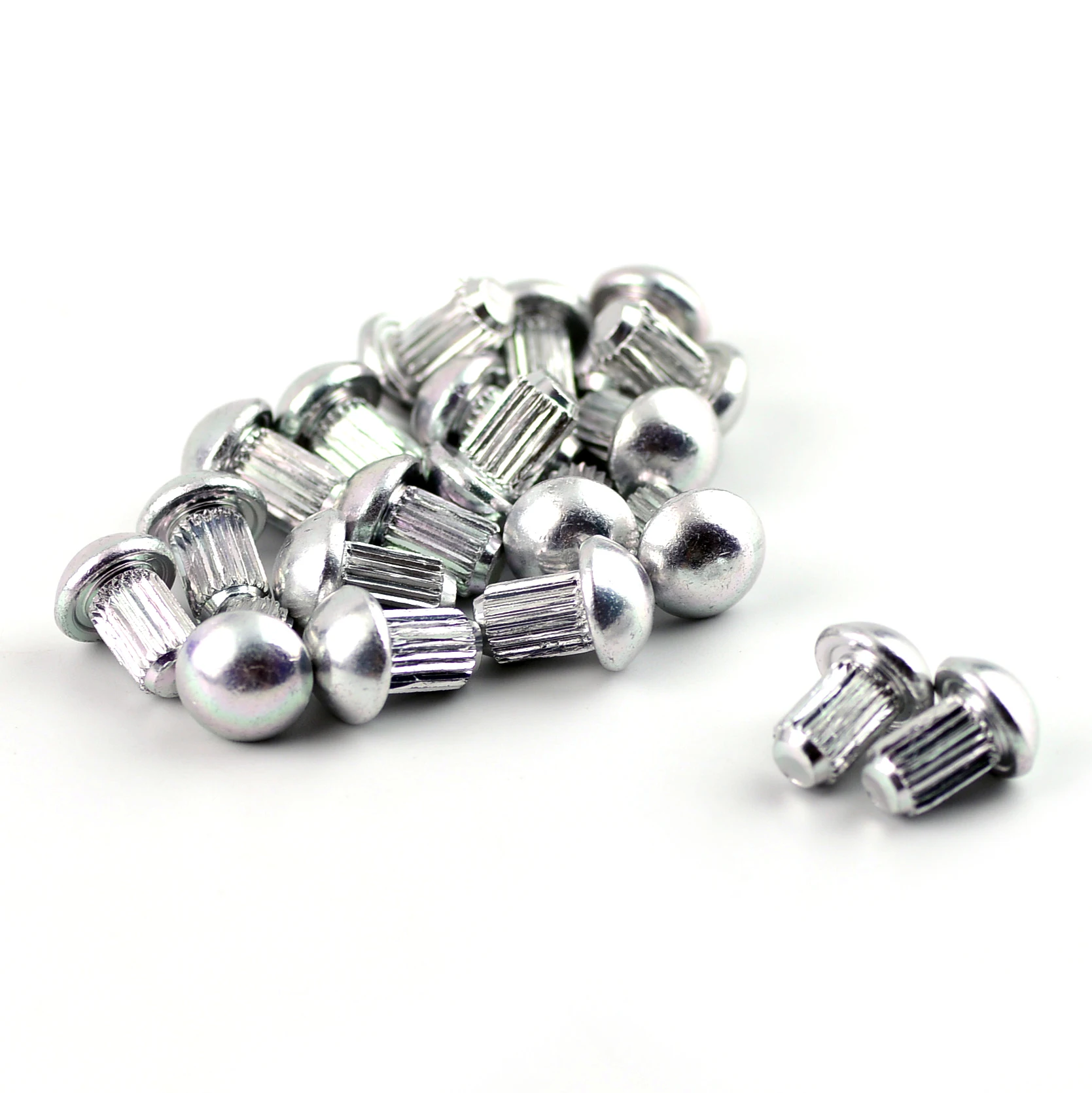 50 PCS Wheel Rim Lip Rivets - Plastic Chrome Silver, 27.3mm, Replacement Decor