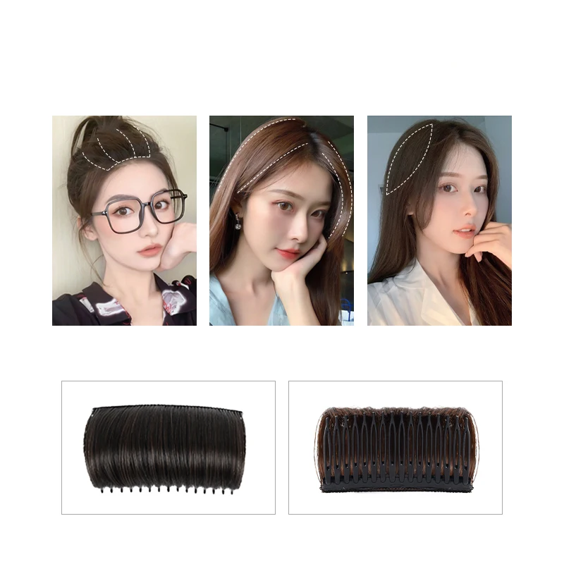 Synthetic Hair Invisible Bangs Pad Straight Hair Comb False Accessories Extension For Women Wig synthetic wigs synthetic bangs synthetic hair extension