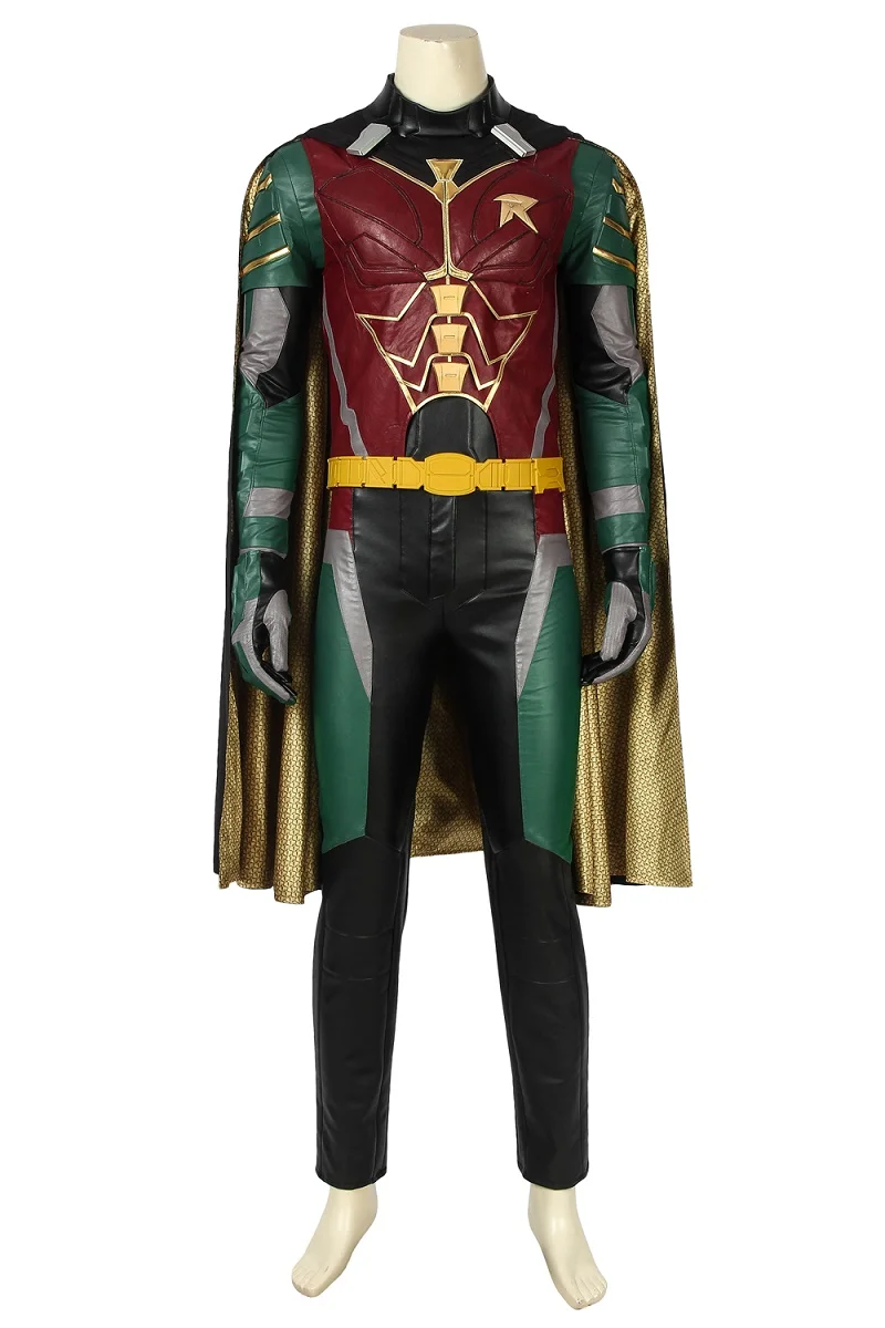 Титаны член Грейсон Робин, Косплей Костюм Хэллоуин Мужчины Косплей DC Nightwing наряд супергерой маскарадный костюм с маской - Цвет: Without Boots