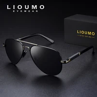 LIOUMO Top Quality Aviation Photochromic Sunglasses Polarized Men Chameleon Sun Glasses Women Anti-glare Driving Oculos De Sol