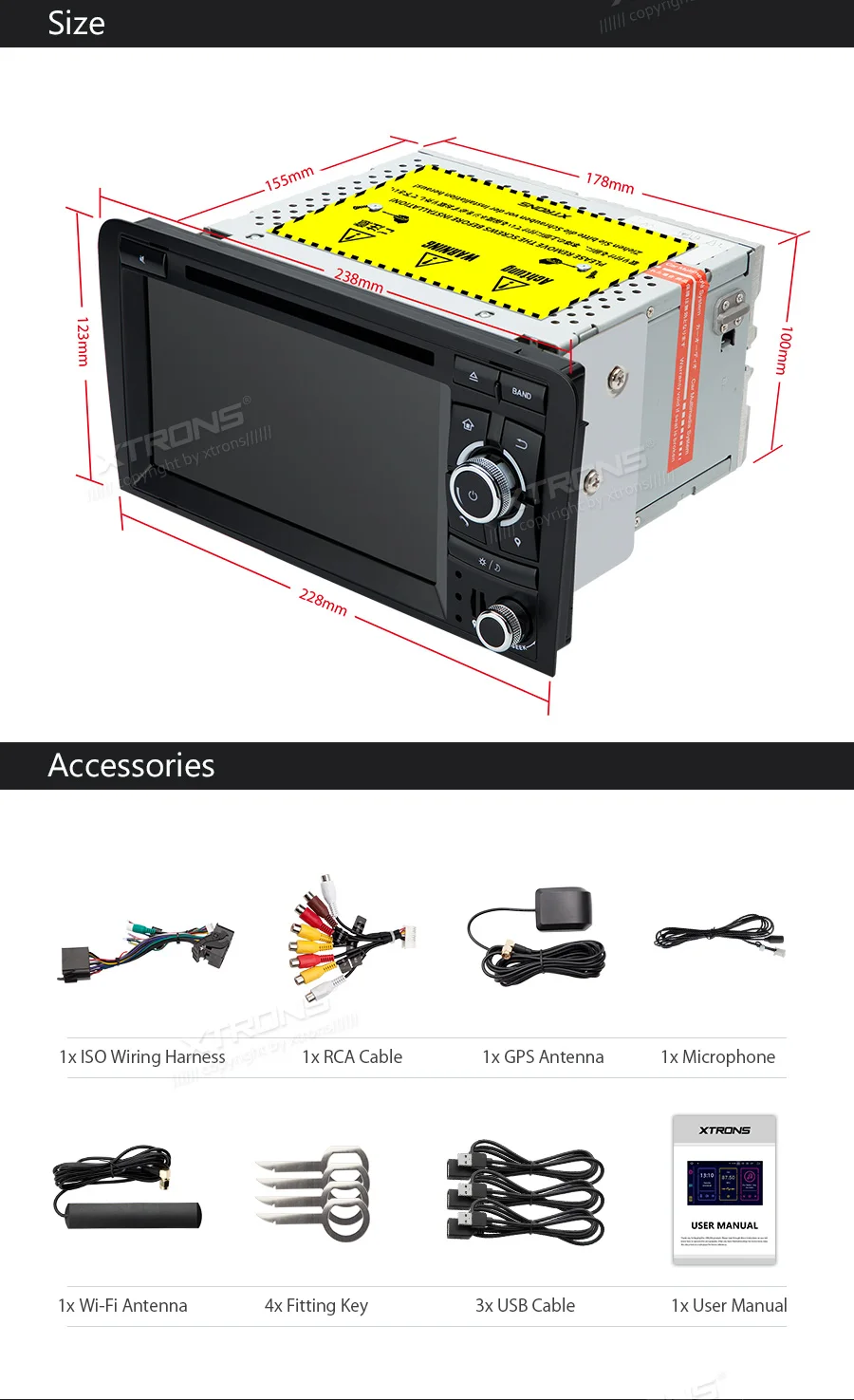 Best 7" Android 9.0 Car DVD Multimedia GPS Radio for Audi A3 2003-2012 & S3 2006-2012 & RS3 2011-2012 with Wi-Fi BT 4GB RAM 64GB ROM 26