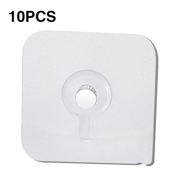 

10pcs/set Punch Free Photo Frame Office Self Adhesive Wall Hooks Home Durable Bedroom Living Room Door Back Hanging Waterproof