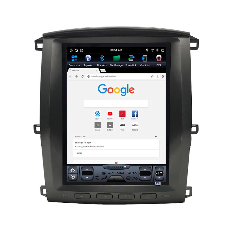 Android 8,1 12,1 дюймов Tesla навигации плеер 1Din Android автомобильный Радио для Lexus Lx470