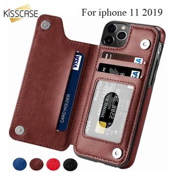 

KISSCASE Wallet Cases For iPhone 11 Pro Max 6S 6 7 8 Plus XS Max Shell Retro Flip Leather Phone Case For iPhone 5S 5 SE X 10 XR