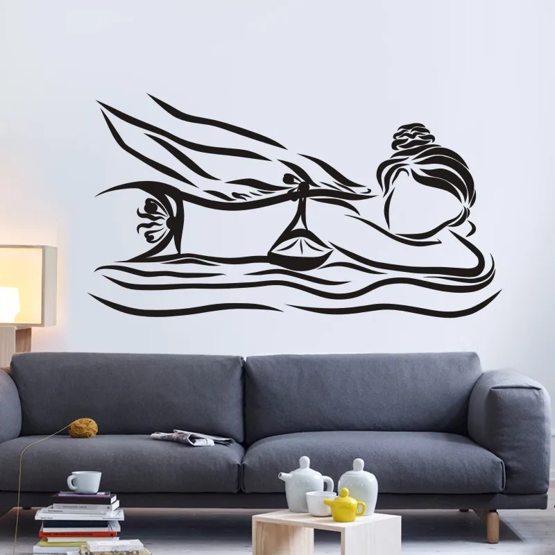 Массаж Спа наклейка салон красоты стикеры красота плакаты виниловые наклейки на