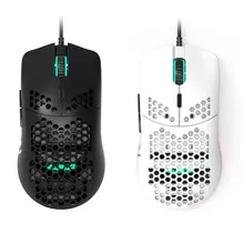 Легкая проводная мышь AJ390 игровая с отверстиями 6 DPI регулируемая