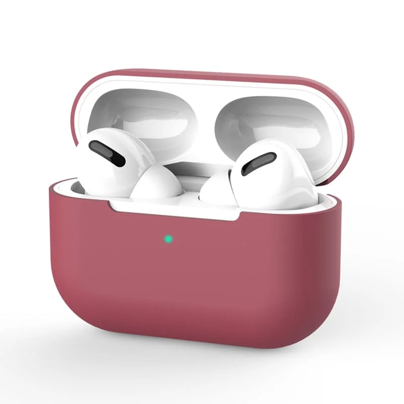 Airpods Pro S-Red Роскошный цветной мягкий силиконовый тонкий чехол для Airpods, защитный чехол для наушников, противоскользящий чехол для Apple AirPods Pro EarPods противоударный - Цвет: Airpods Pro S-Red