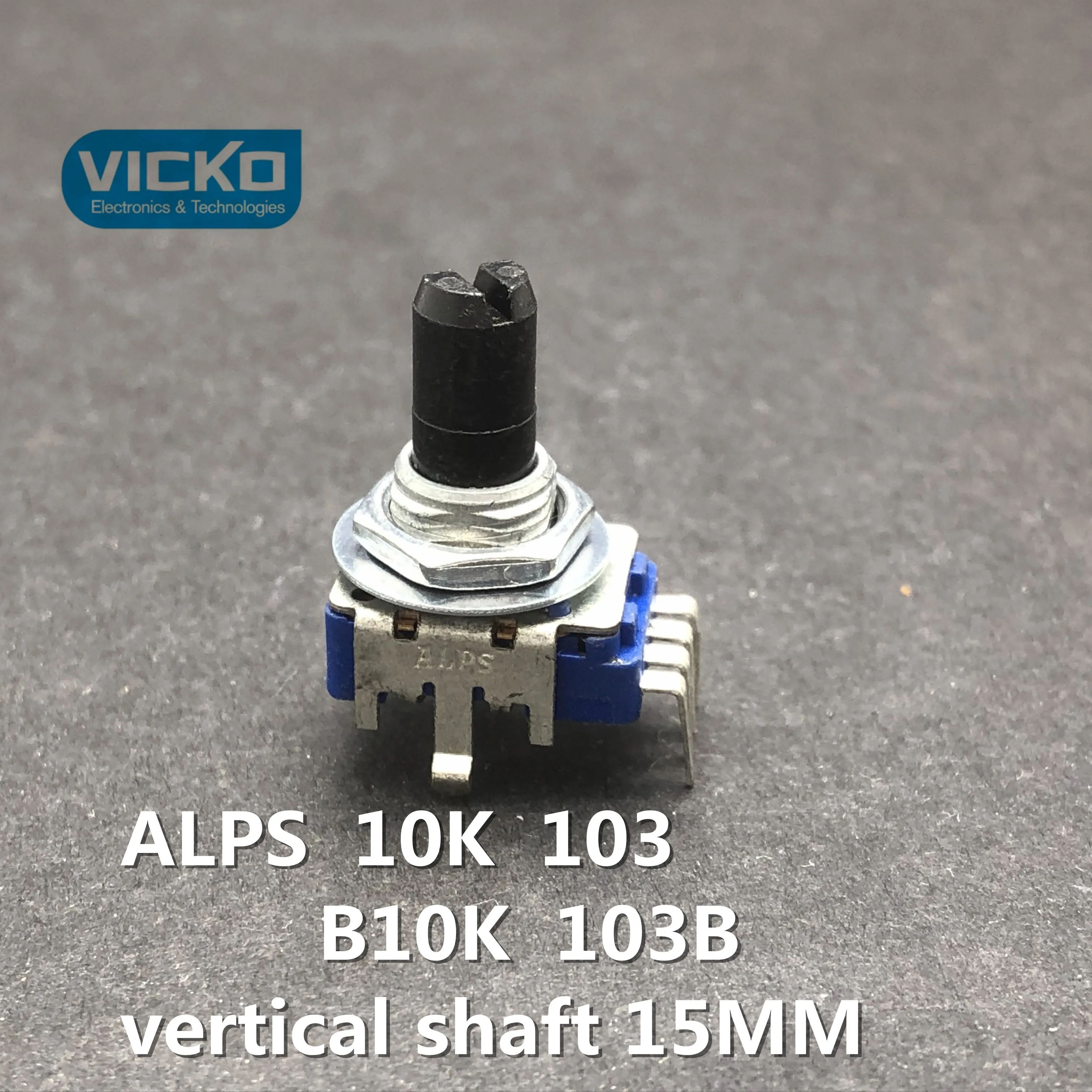 10 шт. ALPS 10K 103 103B B10K потенциометр громкости 4-контактный вертикальный вал 15 мм с переключателем средней точки 4 фута