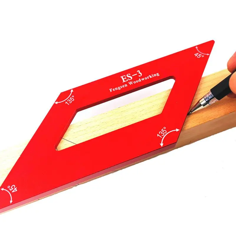 45/135 Degree Carpentry Scribing Ruler Angle Woodworking Scribing Mark Line Tool