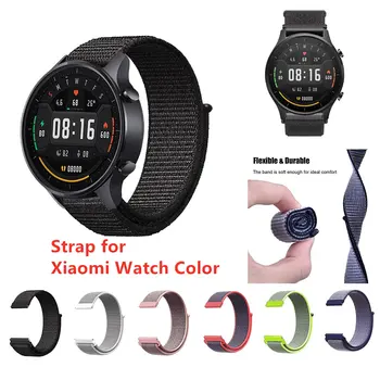

For Xiaomi Watch Color Loop Nylon Canvas Strap Multiple Holes Easy To Remove By Hand Replace Strap 1 Pcs