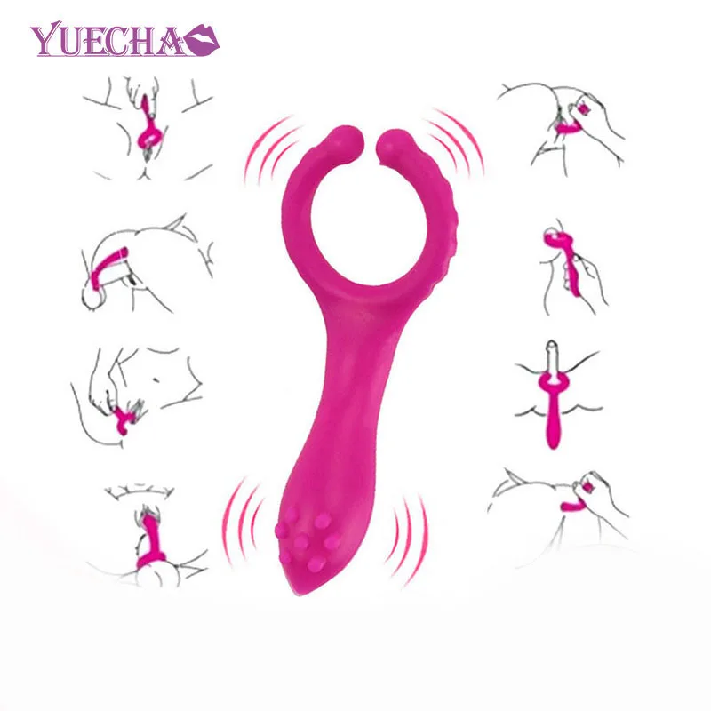 YUECHAO интимные игрушки для женщин Men G точечный зажим вибратор стимуляции Массаж