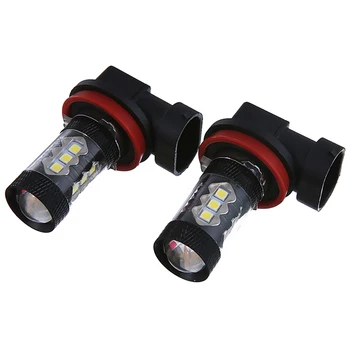 

2X H8 H11 3030 6500K 80W 16LED Headlight Daytime Running Light Fog Driving