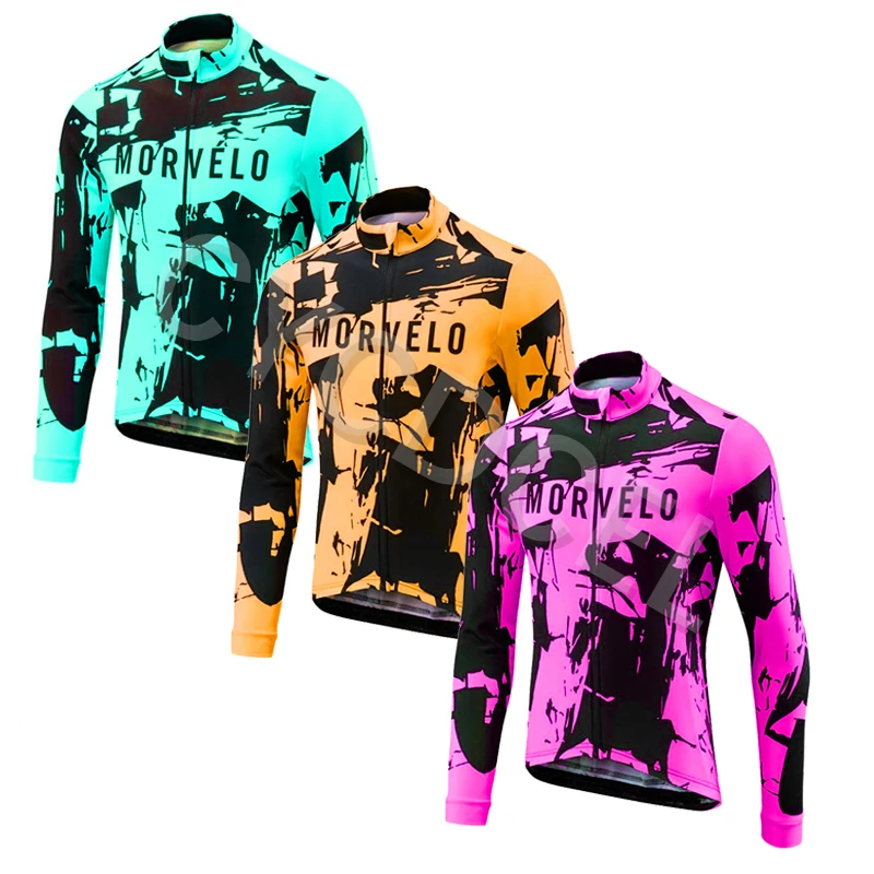 Morvelo Pro велосипедная майка из полиэстера с длинным рукавом, одежда для горного велосипеда, осенняя одежда для гоночного велосипеда, одежда для велоспорта, Ropa Ciclismo
