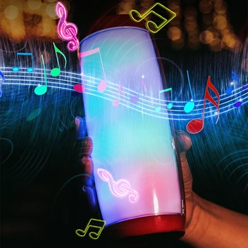 

Powerful Portable Speakers Bluetooth Speaker Column Wireless Speaker with LED Night Light TF Card FM Radio Boombox Built-in Mic