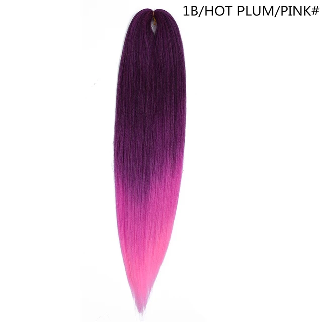 Miss Rola Synthetic 26 Inches 75g Kanekalon Hair Wholesale Bulk Braid Hair Extension Pre Stretched Pink Blonde Twist Jumbo Braid T1B/33