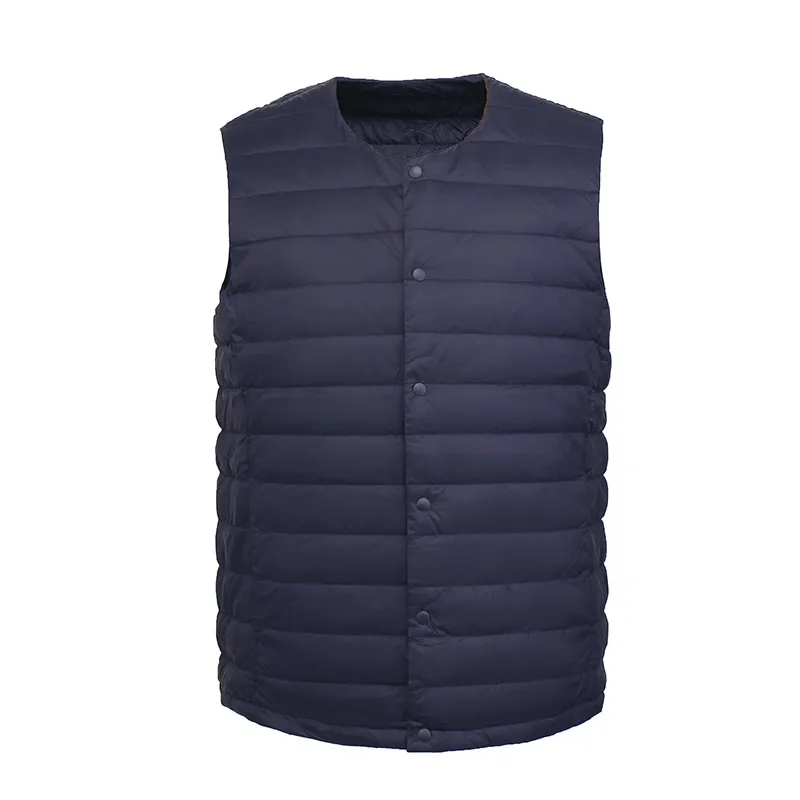 Men 90% White Down Vest Man's Clothing Ultra Light Down Waistcoat Portable Sleeveless Coat Man Winter Round Collar Warm Liner sleeveless vest sleeveless vests fashionable vests nylon vest