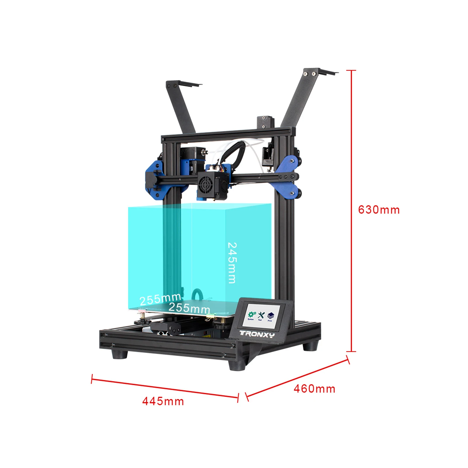 resin printer TRONXY XY-2 PRO 2E Desktop 3D Printer FDM 3D Printing 255x255x245mm 2-IN-1-OUT Nozzle Dual Ti-tan Extruder Removable Platform 3d printers