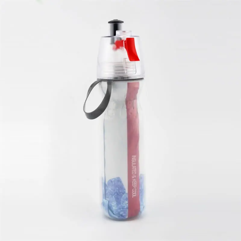 OBR переносной спрей бутылка для воды спортивная шейкер, бутылка для протеина Открытый Кемпинг герметичные пластмассовая фляга стакан посуда для напитков - Цвет: Red