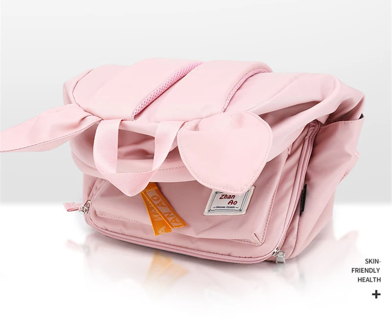 Женский Большой Вместительный рюкзак, Холщовый Водонепроницаемый Школьный рюкзак с милыми заячьими ушками, Студенческая дорожная сумка для девушки, школьная сумка для ноутбука
