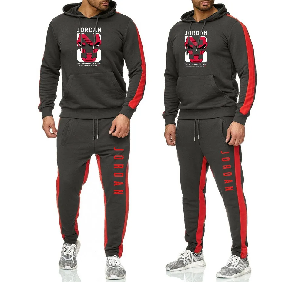 

2019 Youth Spring Autumn Jordan 23 Running Sports Suit Hat Fitness Sport Set Jogging Set Running Suit Sport Wear