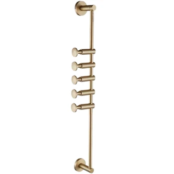 

Copper Cloth Hanger North European Wall Hook Bedroom Storage Cloth Holder with Five Hook
