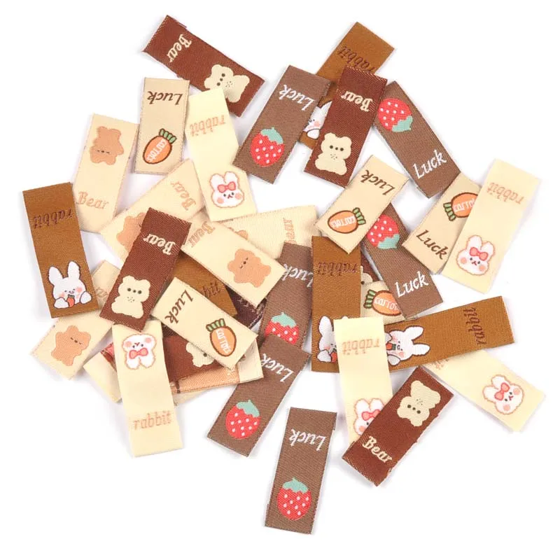 50pcs Cartoon Fruit Bear Labels Embroidery Cloth Label Sewing Clothes DIY Flag Clothing Tag Handmade Crafts Accessorie CP2890 | Дом и сад