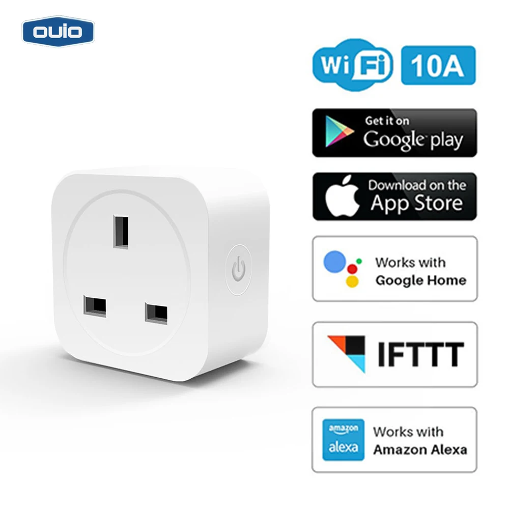 Wi-Fi переключатель умная розетка домашний комплект дистанционного синхронизации с функцией измерителя мощности поддержка голосового управления Google Homealexa Совместимость