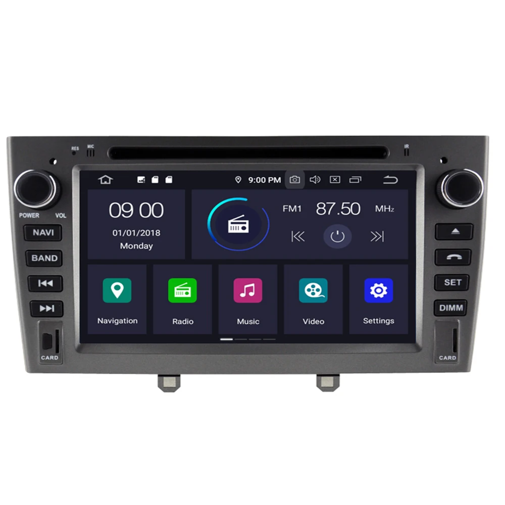 2 din автомобильный dvd плеер Android 10 8 ядерный Авторадио мультимедийный для PEUGEOT 308 2007