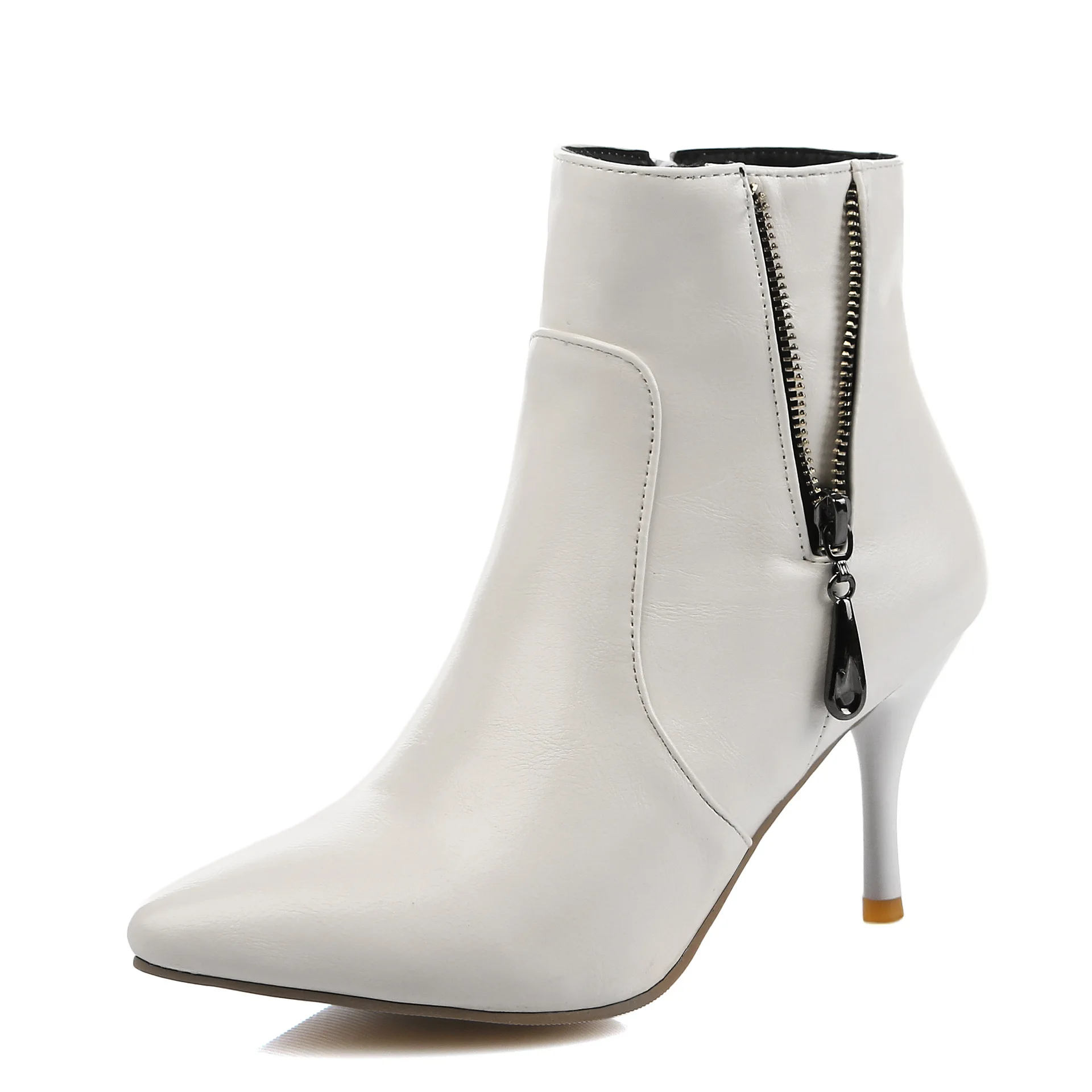 

Europe And America Autumn And Winter Stiletto Short 4243 Martin Boots 33 Belt Buckle Pointed Short Boots 44 England Women's