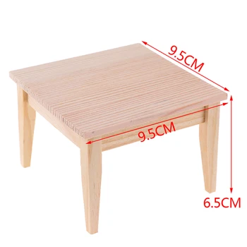 

Simulation Mini Dining Table Furniture Model Toys For Doll House Decoration 1/12 Dollhouse Miniature Accessories 9.5*9.5*6.5CM